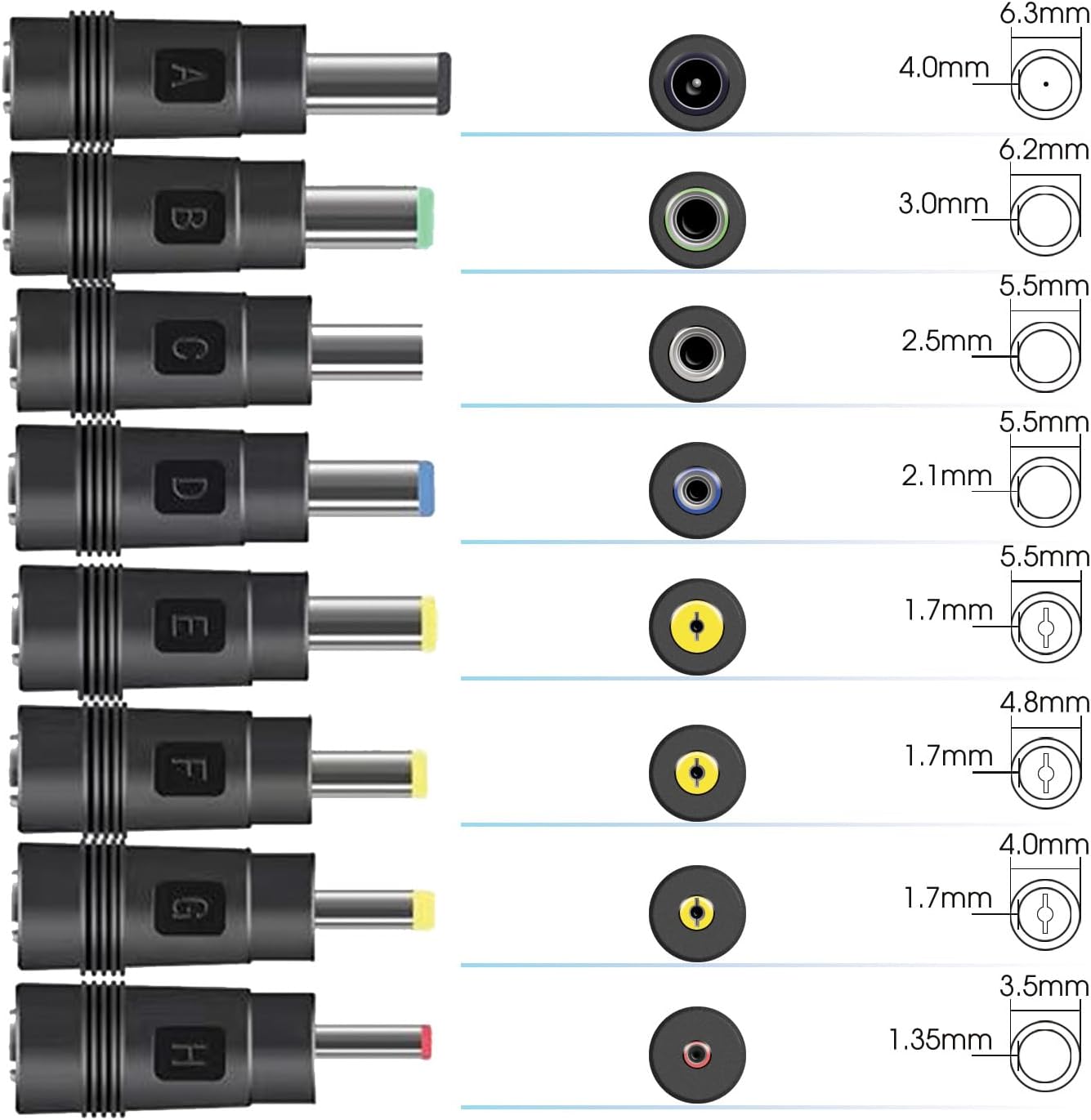 Set 8 mufe adaptoare, conectori DC, 3.5-6x1.43mm BESTSELLS