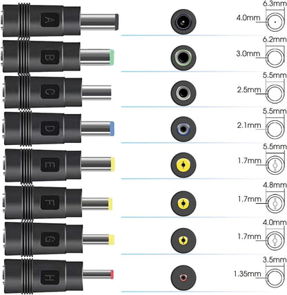 Set 8 mufe adaptoare, conectori DC, 3.5-6x1.43mm BESTSELLS