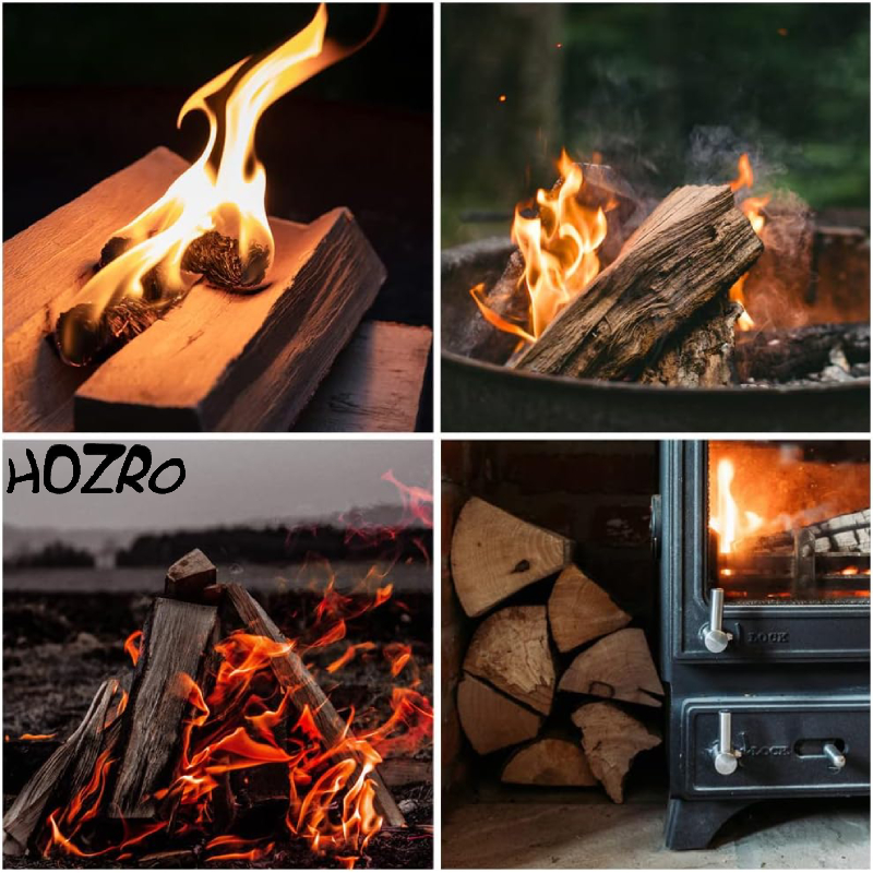 Set 48 Cuburi HOZRO, pentru Aprins Focul – Combustibil Rapid și Sigur pentru Grătare, Șeminee și Camping HOZRO