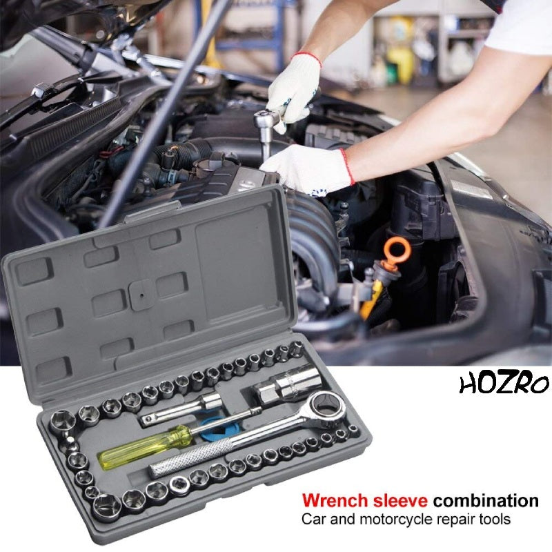 Set Trusă de Scule Universală HOZRO, cu 40 de Piese – Unelte Multifuncționale pentru Reparații Casnice, Auto sau Hobby, în Husă Compactă și Portabilă, Ideală pentru Meșteri Amatori sau Profesioniști HOZRO