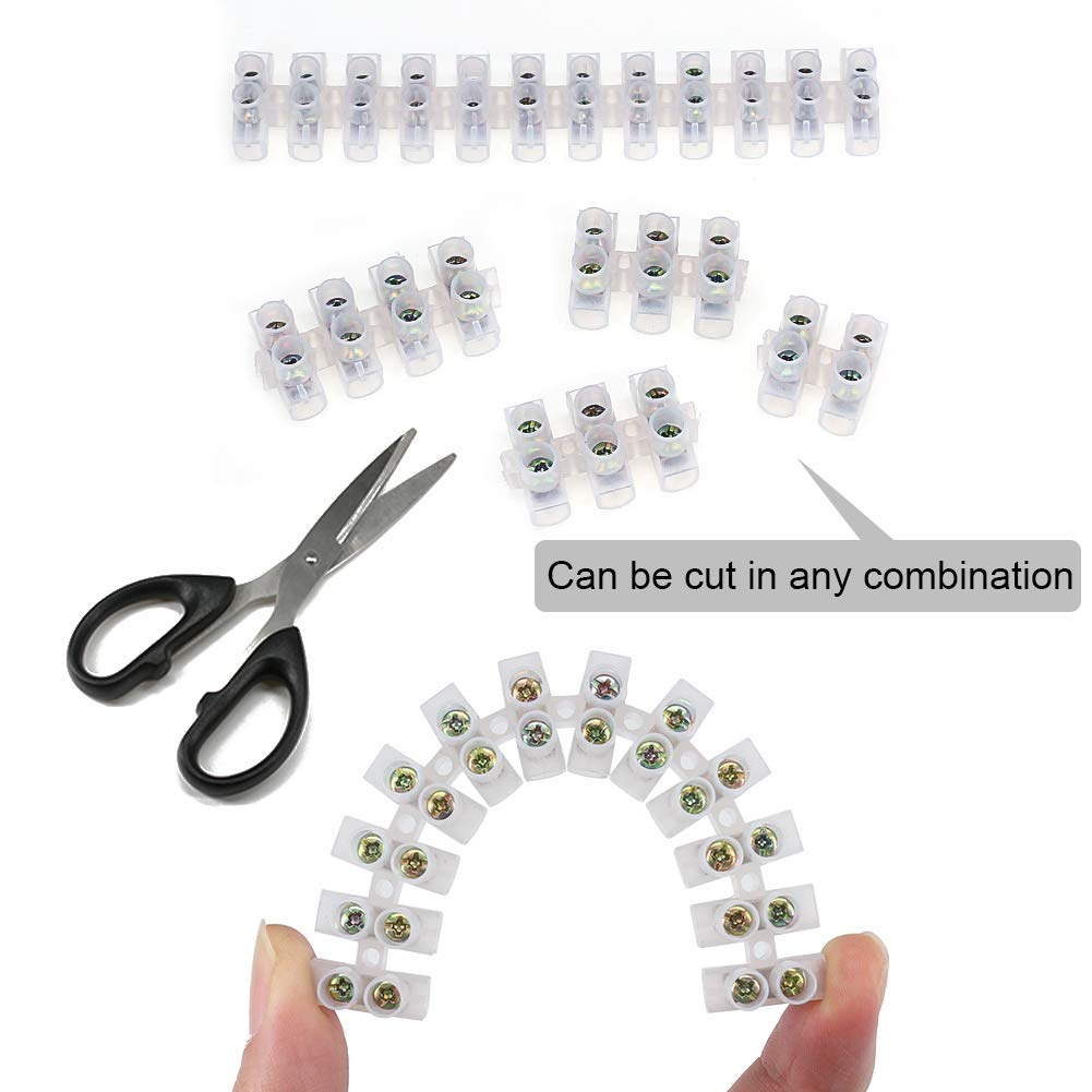 Clema electrica 12 cai, 4 mm, 3 A, plastic PP, terminale din alama, montare pe surub BESTSELLS