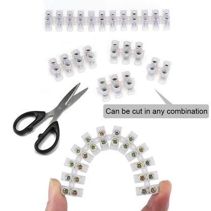 Clema electrica 12 cai, 4 mm, 3 A, plastic PP, terminale din alama, montare pe surub BESTSELLS