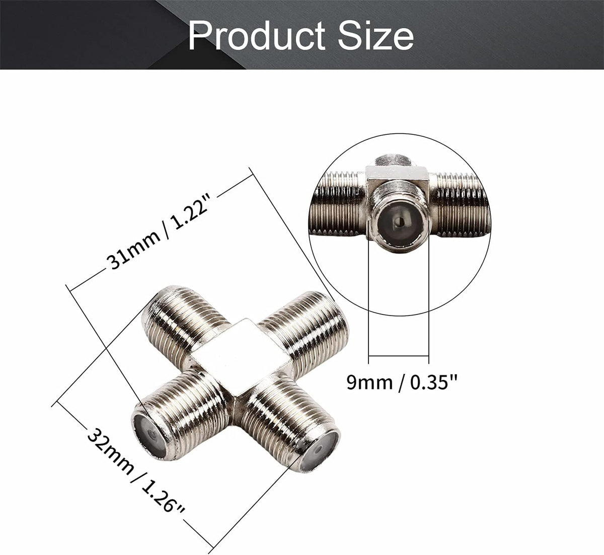Mufa TV Splitter F Tip PLUS (+) BESTSELLS