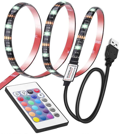 Bandă LED TV USB RGB cu telecomandă, iluminare ambientală pentru televizor BESTSELLS