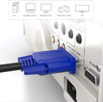 Cablu monitor 1.5m VGA Full HD 1920x1080 dublu ecranat BESTSELLS