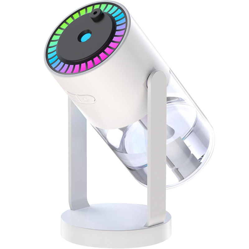 Umidificator si Difuzor Ultrasonic HOZRO, de Ulei Esential cu Lumina de Noapte si Proiector de Stele, Capacitate 280ml, Silentios, cu Functie de Auto-Oprire, Ideal pentru Camera, Birou sau Masina, Alb HOZRO