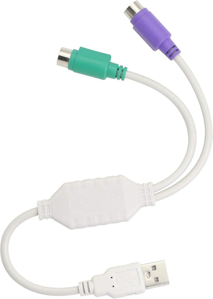 Adaptor USB la PS/2 cablu splitter 1-la-2 USB 2.0 la PS/2 pentru tastatura si mouse BESTSELLS