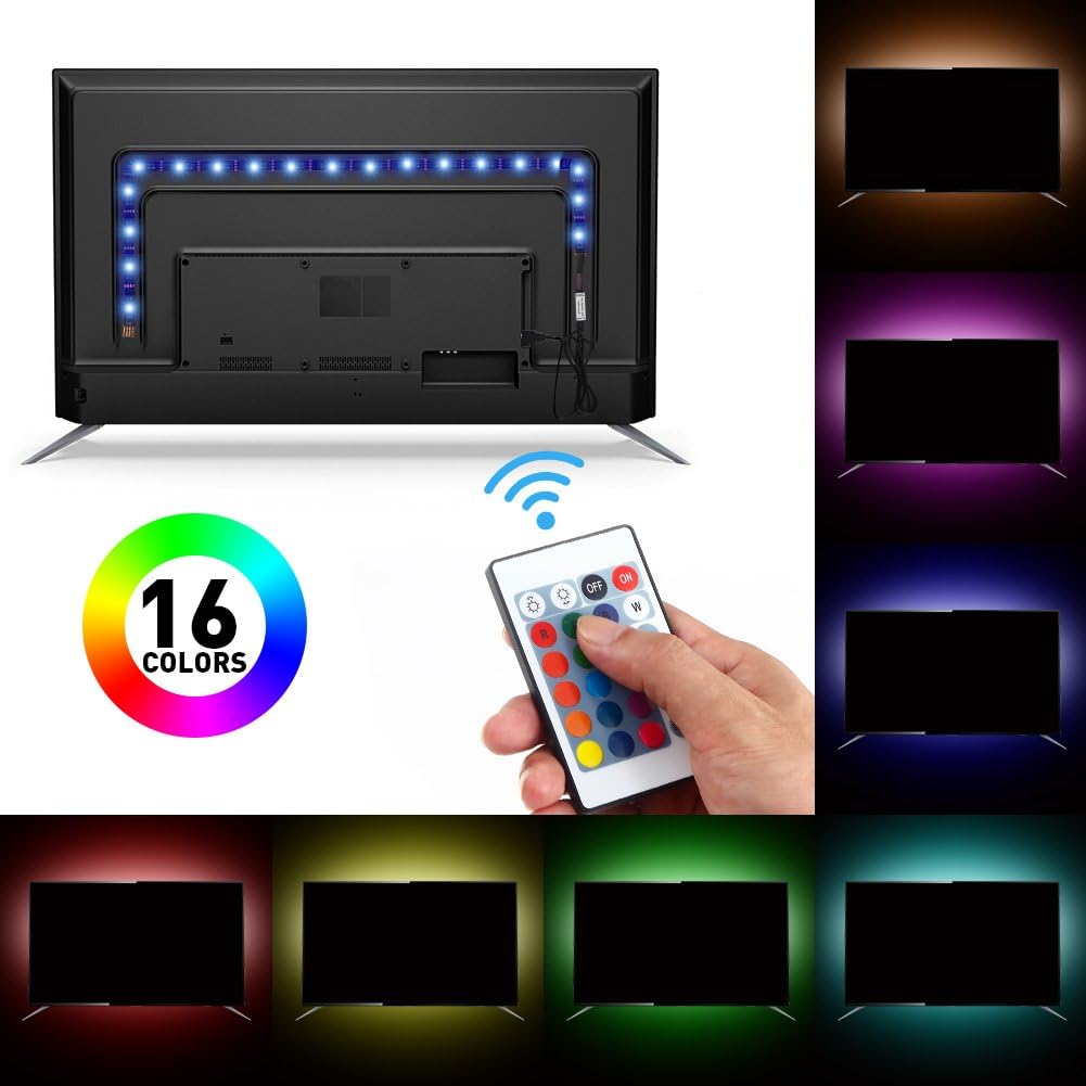 Bandă LED TV USB RGB cu telecomandă, iluminare ambientală pentru televizor BESTSELLS