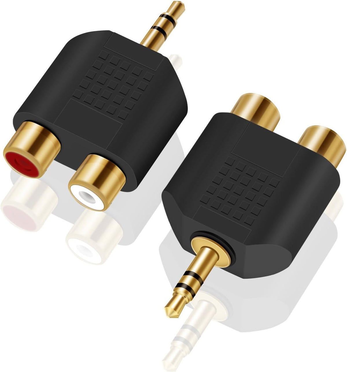 Adaptor Jack 3,5 mm stereo tată la 2 RCA mamă, o bucată