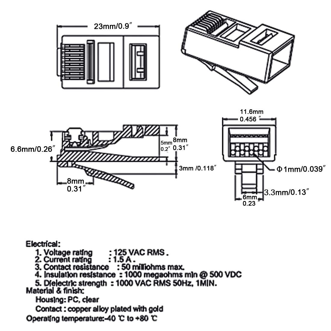 Mufa UTP RJ45, 8P8C - ALBASTRU BESTSELLS