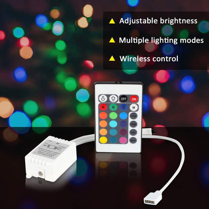 Bandă LED RGB 5 metri – 60 LED/m, SMD 2835, IP65, cu telecomandă BESTSELLS