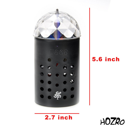 Proiector Disco HOZRO, cu LED-uri Multicolore, Rotire Automată și Efecte de Lumină Dinamică – Ideal pentru Petreceri, Cluburi, Karaoke, Nuntă și Evenimente HOZRO