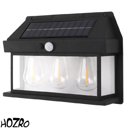 Lampă Solară HOZRO, Model KT 666-3W cu 3 Becuri LED – Iluminat Exterior Economic și Eficient, Încărcare Solară, Ideală pentru Curte, Grădină sau Camping HOZRO