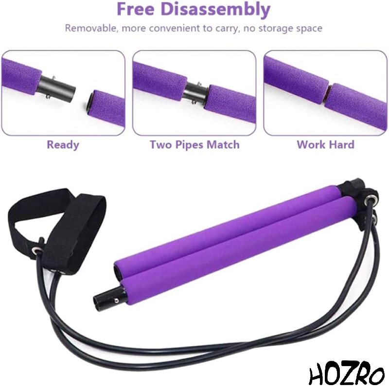 Bară HOZRO, pentru exerciții Yoga și Fitness, reglabilă, stabilă și durabilă, ideală pentru stretching, antrenamente acasă și dezvoltarea flexibilității și forței musculare HOZRO