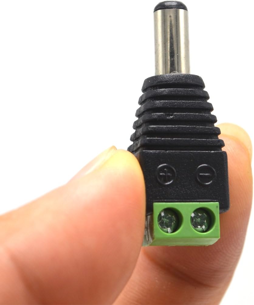 Conector mufa alimentare DC 2.1 x 5.5 mm tata la terminal 2 pini BESTSELLS