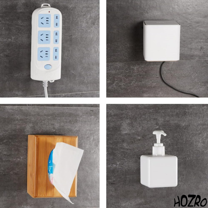 Suport Dublu pentru Fixare pe Perete HOZRO, Rezistent, Multifuncțional, Din Material Durabil, Ideal pentru Organizare, Depozitare și Economisirea Spațiului în Locuință, Birou sau Garaj HOZRO
