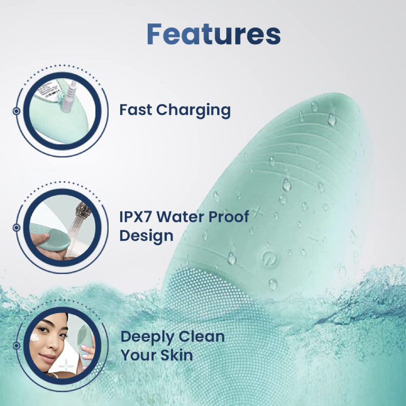 Facial Brush HOZRO, Perie Electrică de Curățare Facială, Masaj și Îngrijire Ten HOZRO