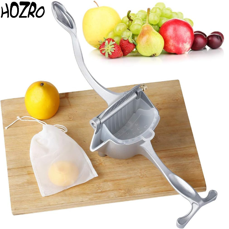 Presă HOZRO, pentru Fructe și Legume – Dispozitiv Manual din Material Rezistent, Ușor de Folosit, Ideal pentru Sucuri Proaspete, Piureuri, Sosuri și Rețete de Casă, Ușor de Curățat și Durabil HOZRO