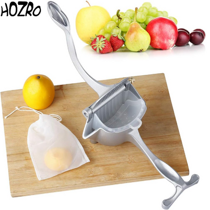 Presă HOZRO, pentru Fructe și Legume – Dispozitiv Manual din Material Rezistent, Ușor de Folosit, Ideal pentru Sucuri Proaspete, Piureuri, Sosuri și Rețete de Casă, Ușor de Curățat și Durabil HOZRO