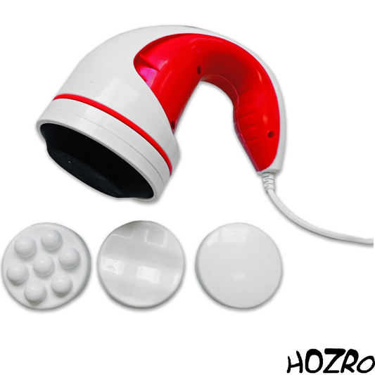 Aparat de Masaj HOZRO, Relax & Tone Roșu – Dispozitiv Multifuncțional pentru Relaxare, Modelare Corporală și Îmbunătățirea Circulației, cu Accesorii Interșchimbabile, Ușor și Ergonomic pentru Utilizare Zilnică Acasă HOZRO