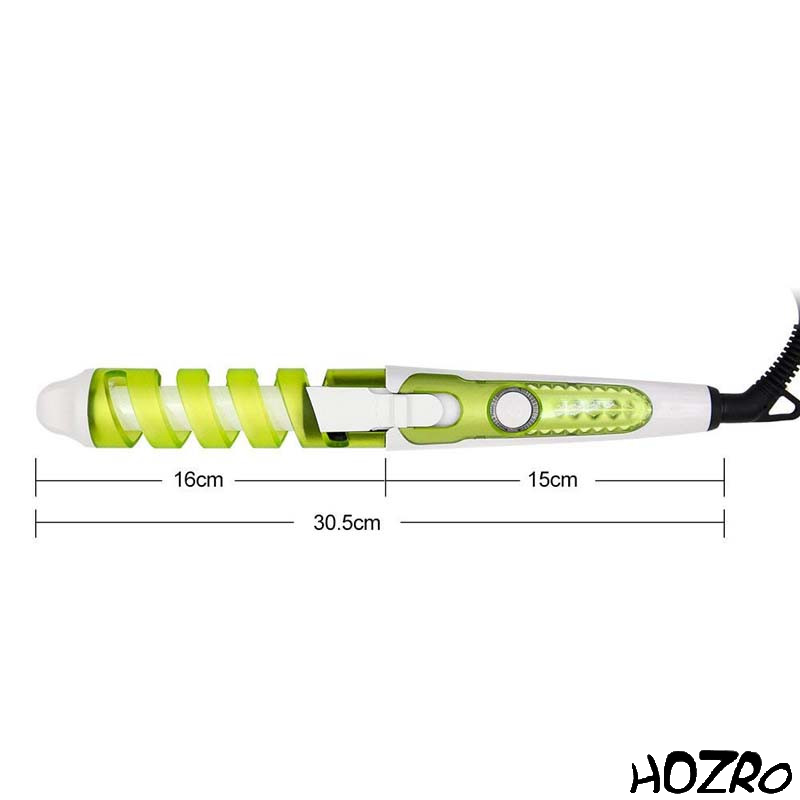 Ondulator HOZRO, pentru Păr, 35W, Design Personalizat, Spiral, Simplu de Utilizat – Placă de Creație Valuri și Bucle pentru Coafuri Profesionale, Verde HOZRO