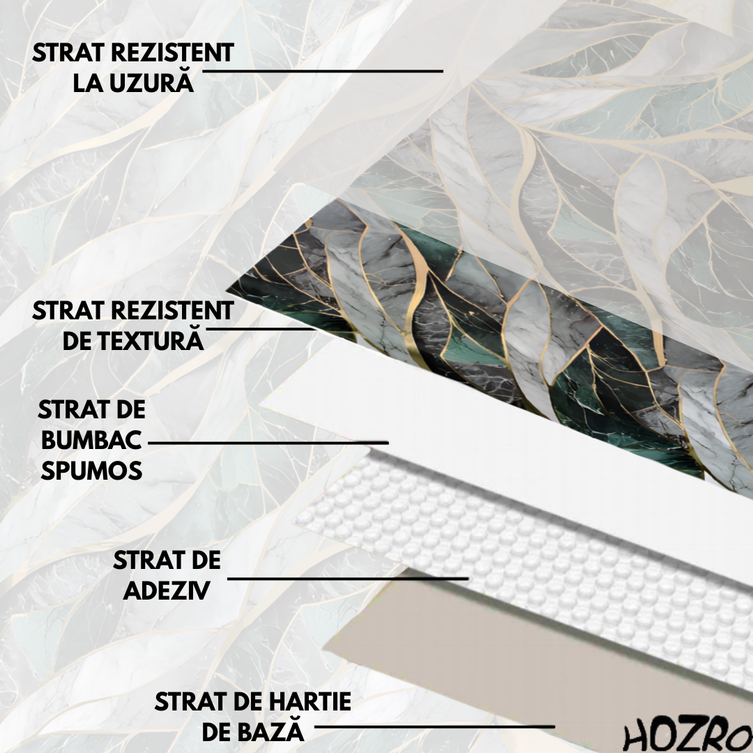 Tapet autocolant tip marmură HOZRO, rolă 1.2 × 3 m, model TLS-001, soluție elegantă pentru decor interior premium BESTSELLS