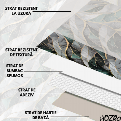 Tapet autocolant tip marmură HOZRO, rolă 1.2 × 3 m, model TLS-001, soluție elegantă pentru decor interior premium BESTSELLS