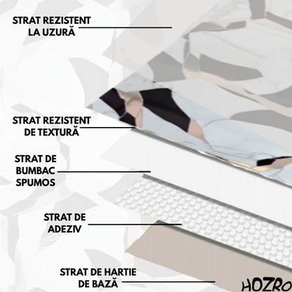 Tapet autocolant tip marmură HOZRO, rolă 1.2 × 3 m, model TLS-007, soluție elegantă pentru decor interior premium BESTSELLS