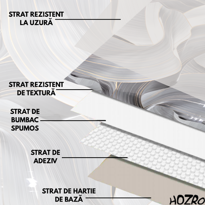 Tapet autocolant tip marmură HOZRO, rolă 1.2 × 3 m, model TLS-009, soluție elegantă pentru decor interior premium BESTSELLS