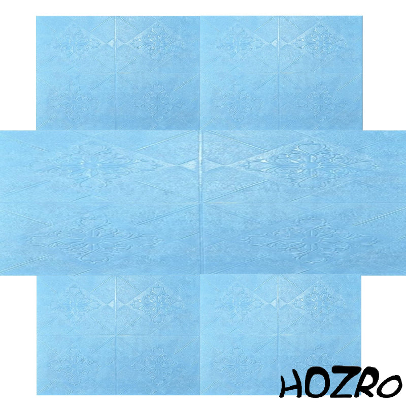 Tapet 3D autoadeziv HOZRO, Model imitatie caramida, design modern, foarte usor de montat, Albastru HOZRO