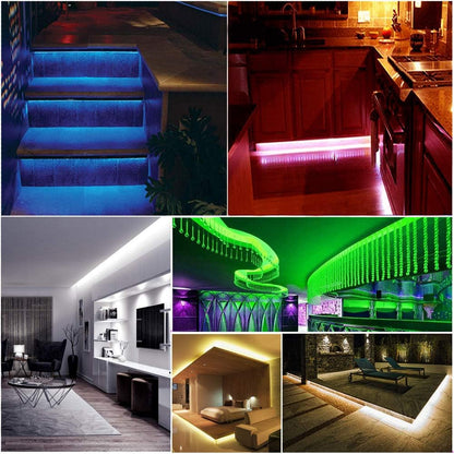 Bandă LED RGB 5 metri – 60 LED/m, SMD 2835, IP65, cu telecomandă BESTSELLS