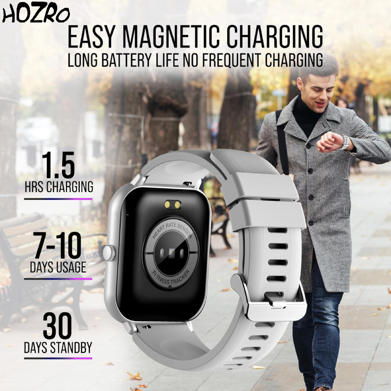 Smartwatch HOZRO, X8 Pro Max, Gri, Ecran HD, Monitorizare Sănătate, IP67 Waterproof, Notificări, Sport, Apel Bluetooth, Compatibil Android & iOS HOZRO
