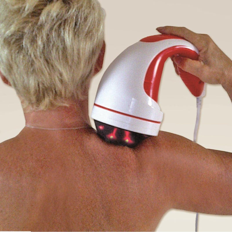 Aparat de Masaj HOZRO, Relax & Tone Roșu – Dispozitiv Multifuncțional pentru Relaxare, Modelare Corporală și Îmbunătățirea Circulației, cu Accesorii Interșchimbabile, Ușor și Ergonomic pentru Utilizare Zilnică Acasă HOZRO