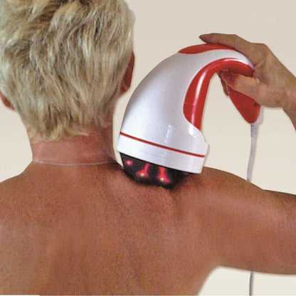 Aparat de Masaj HOZRO, Relax & Tone Roșu – Dispozitiv Multifuncțional pentru Relaxare, Modelare Corporală și Îmbunătățirea Circulației, cu Accesorii Interșchimbabile, Ușor și Ergonomic pentru Utilizare Zilnică Acasă HOZRO