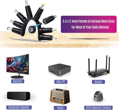 Set 8 mufe adaptoare, conectori DC, 3.5-6x1.43mm BESTSELLS