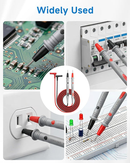 Cabluri de multimetru, 1m, rosu/negru, 4 mm, set de 2 bucati, izolate, 1000V CAT III / 600V CAT IV BESTSELLS