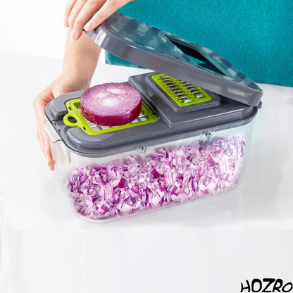 Răzătoare Multifuncțională HOZRO, cu 22 piese – Set Complet pentru Bucătărie cu Accesorii Diverse, Lame Interșanjabile, Calitate Premium, Ideal pentru Răzuit, Felii, Feliere și Prepararea Rapidă a Ingredientelor HOZRO