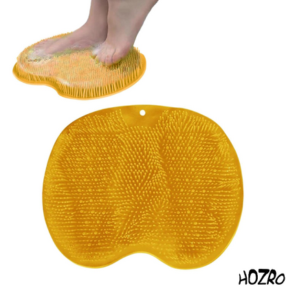 Preș Antiderapant de Baie HOZRO, din Silicon Galben, Rezistent și Flexibil, cu Ventuze Puternice pentru Siguranță în Cada sau Duș, Ideal pentru Protecția Copiilor și Adulților HOZRO