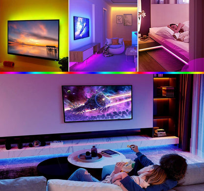 Bandă LED TV USB RGB cu telecomandă, iluminare ambientală pentru televizor BESTSELLS