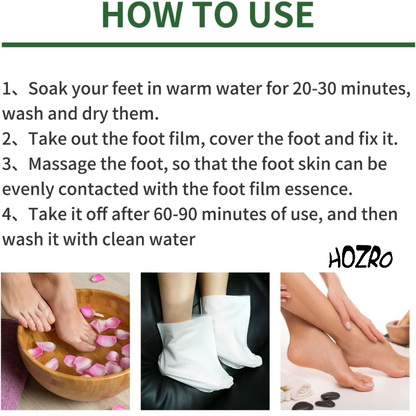 Masca Exfolianta pentru Picioare Tip Soseta HOZRO, Indeparteaza Pielea Moarta si Rasfata Picioarele, 1 Pereche, Tratament Spa Acasa HOZRO