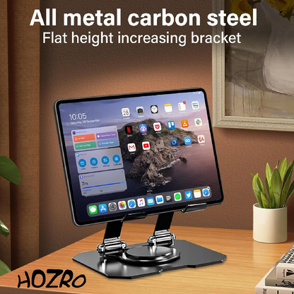 Suport Tabletă HOZRO, cu Bază Rotativă 360°, Reglabil, Compatibil cu iPad Pro / Air / Mini și Alte Tablete HOZRO