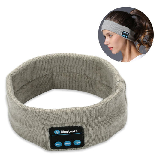 Bentiță Bluetooth HOZRO, cu Căști Wireless și Microfon – Accesoriu 2 în 1, Gri, Moale și Confortabil, Ideal pentru Somn, Sport, Meditație, Jogging, Relaxare sau Călătorii, Compatibilă cu iOS și Android HOZRO
