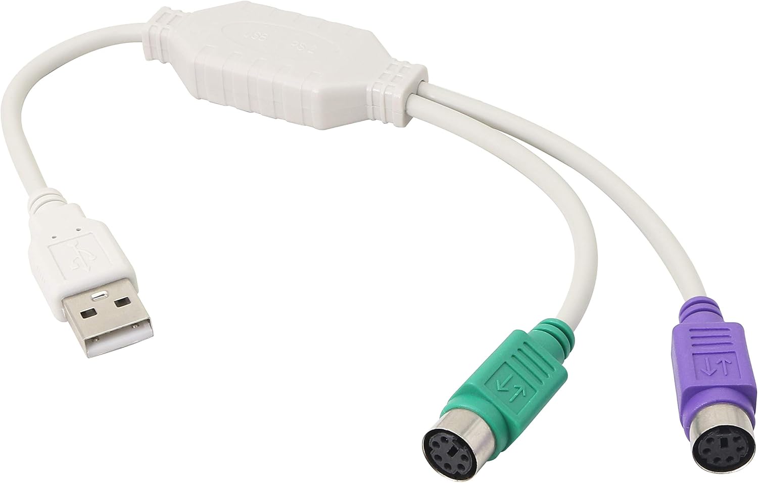 Adaptor USB la PS/2 cablu splitter 1-la-2 USB 2.0 la PS/2 pentru tastatura si mouse BESTSELLS