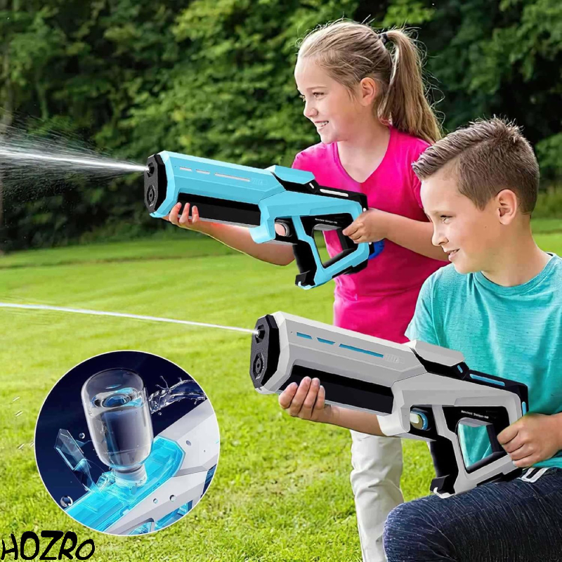 Pistol cu Apa HOZRO, Electric cu Absorbtie Automata, 300 ml – Jucarie 2-in-1 Reincarcabila, Pistol cu Jet de Apa pentru Copii si Adulti, Ideal pentru Vara, Piscina si Jocuri in Aer Liber HOZRO