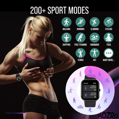 Smartwatch HOZRO, X8 Pro Max, Gri, Ecran HD, Monitorizare Sănătate, IP67 Waterproof, Notificări, Sport, Apel Bluetooth, Compatibil Android & iOS HOZRO