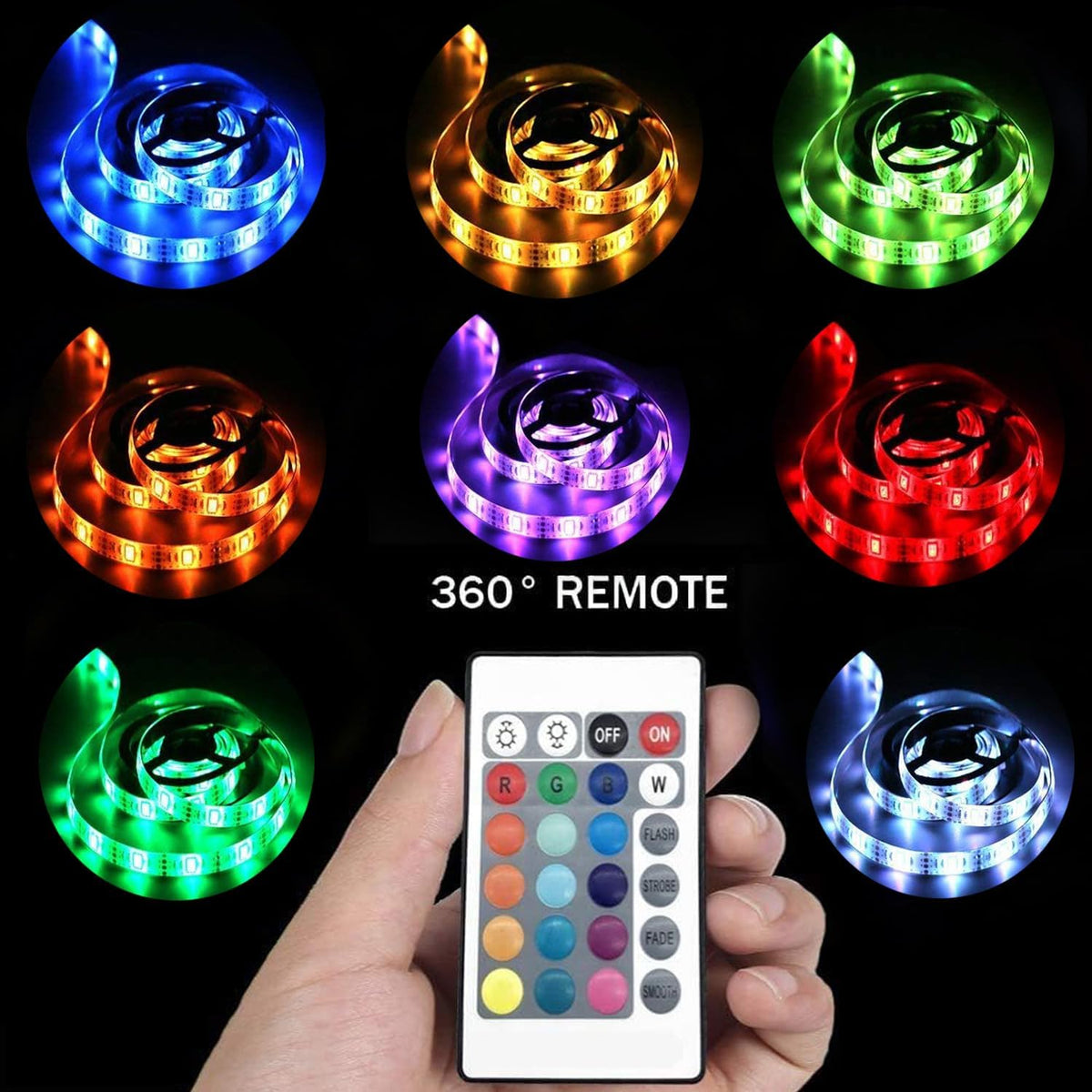 Bandă LED TV USB RGB cu telecomandă, iluminare ambientală pentru televizor BESTSELLS