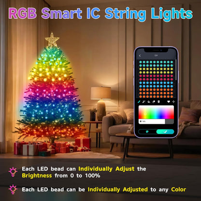 Bandă LED RGB Smart 5 m, USB, Bluetooth, control prin aplicație și telecomandă, IP65 BESTSELLS