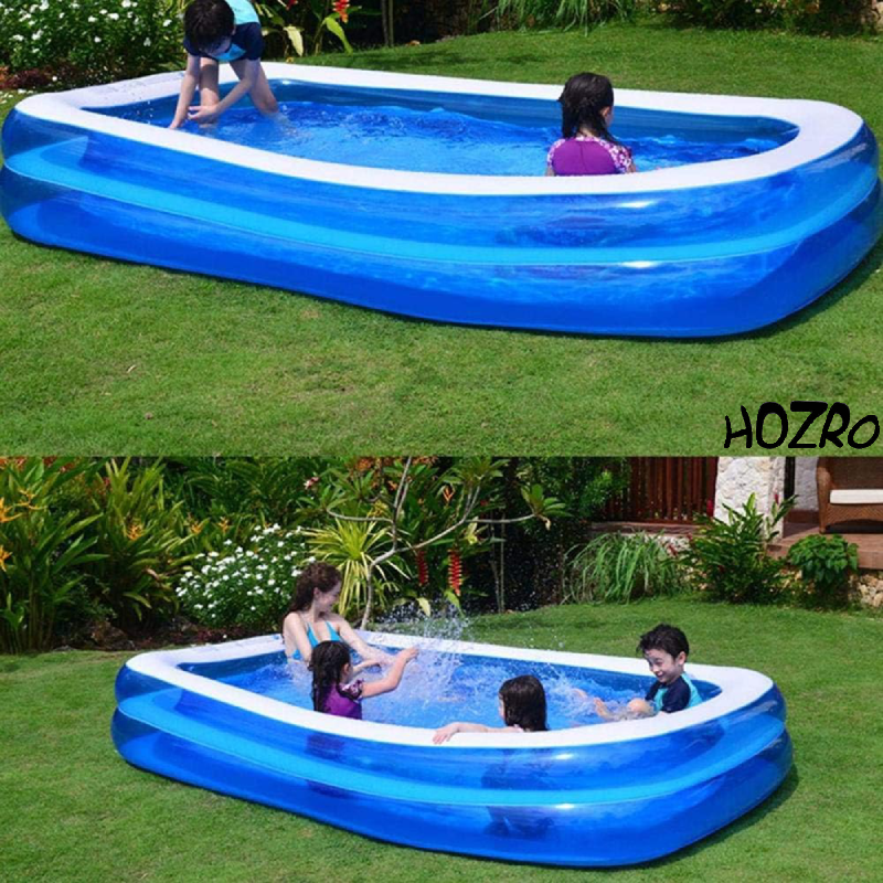 Piscină gonflabilă HOZRO, pentru adulți 305×183×55 cm – Portabilă si spațioasă pentru cupluri, ideală pentru baie cu spumă, relaxare sau răcorire vara, design durabil și rezistent la uzură, ușor de instalat și depozitat HOZRO