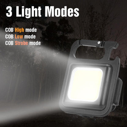 Pachet 1+1 GRATIS Mini lanterna HOZRO, Led tip breloc, Waterproof, Prindere magnetica BESTSELLS