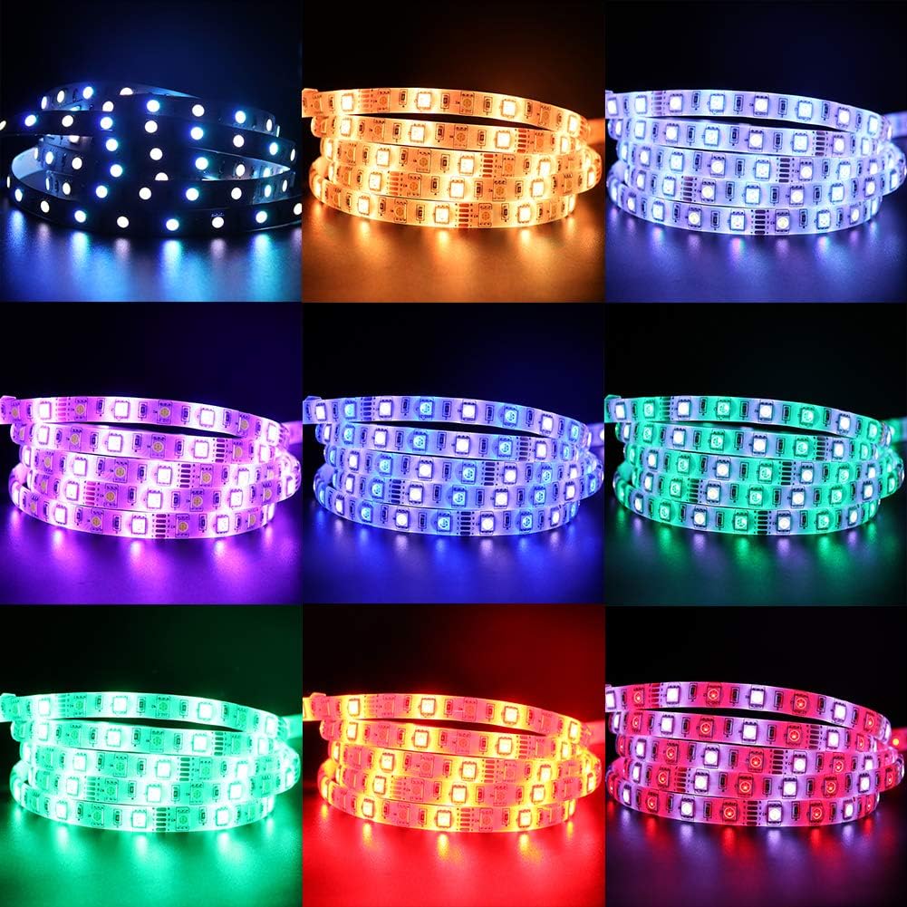 Bandă LED RGB 5 metri – 60 LED/m, SMD 2835, IP65, cu telecomandă BESTSELLS